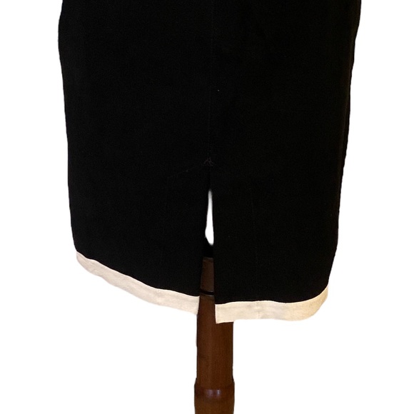 Illia Anthropologie Suede Leather Black & White Midi Pencil Skirt - S - Picture 7 of 10